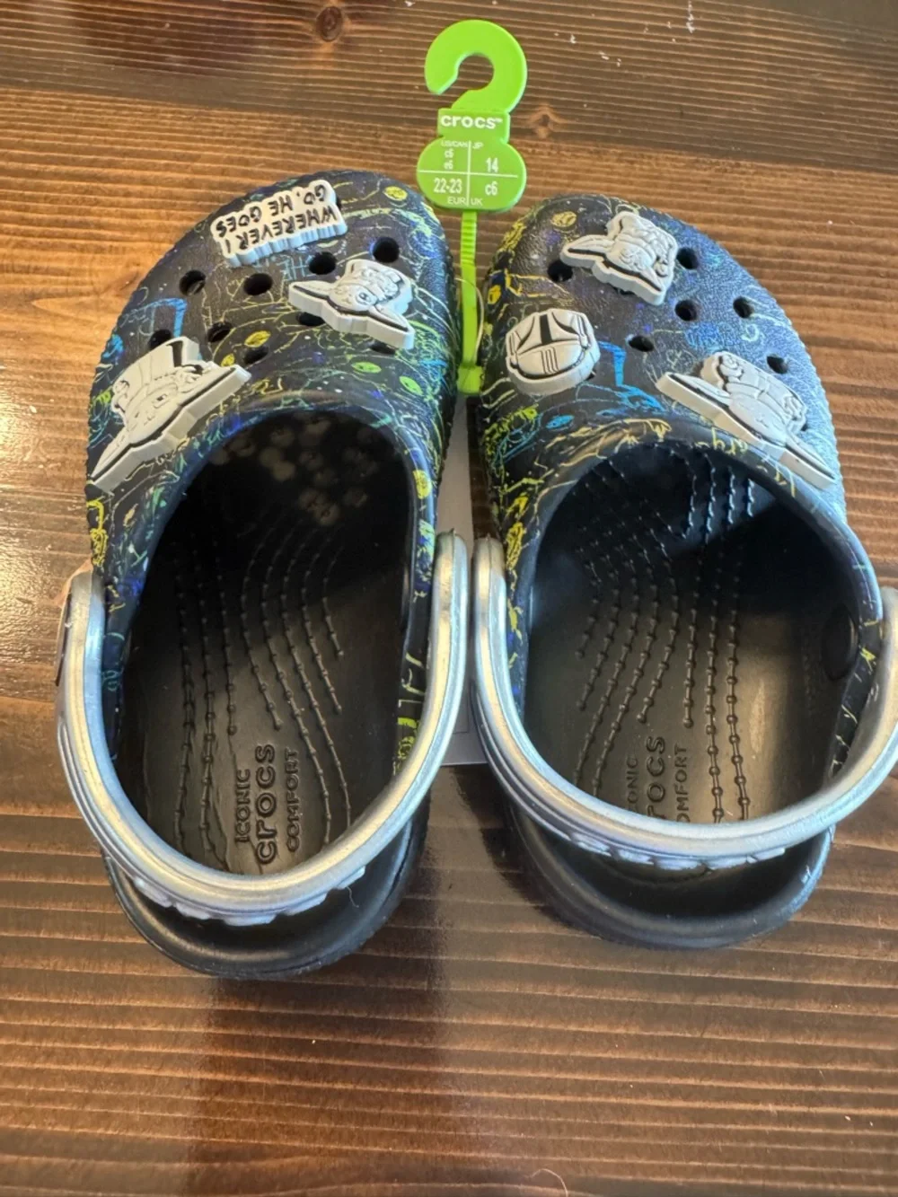 CROCS X Star Wars The Mandalorian The Child Classic Grogu Kids Clog Size 6C